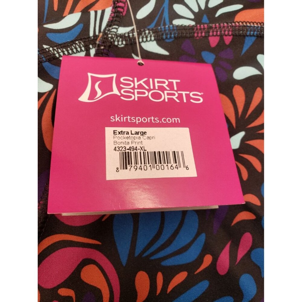 Skirt Sports Pocketopia Capri Leggings XL Bonita Print NWT Pockets Activewear - Picture 9 of 9